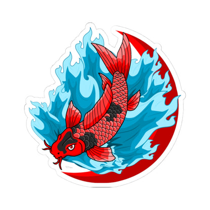 Kiss-Cut Vinyl Decals - Red koi Printify