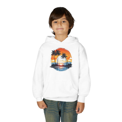 Kids Tropical Sunset Hoodie Printify