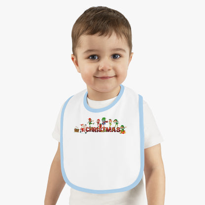 Baby Bib - Christmas with santa claus and friends - [[{"value":"Wonderwear Kid"}]]