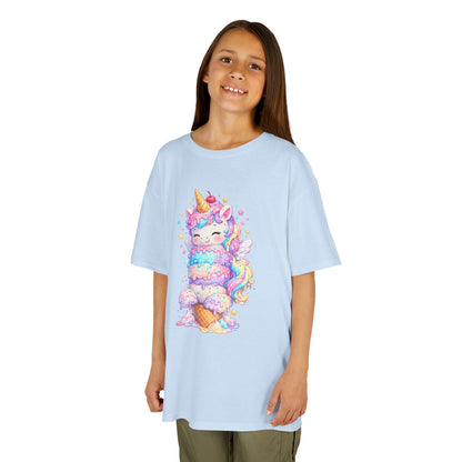 Kids Heavy Cotton™ Tee - Ice Cream Unicorn