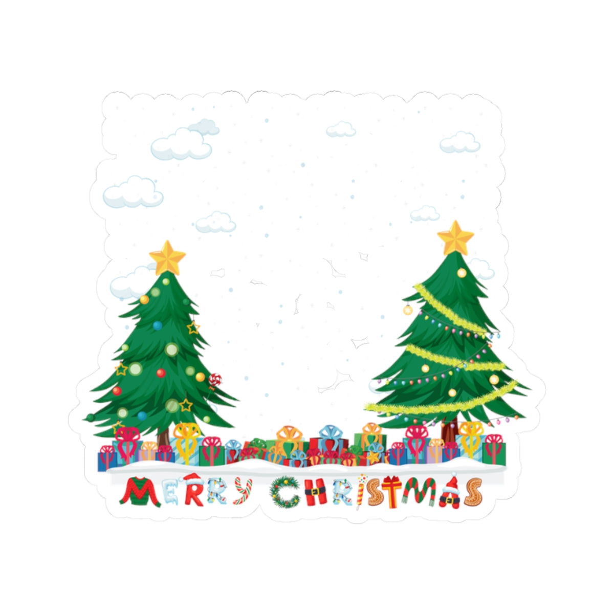 Kiss-Cut Stickers - Christmas and snowing - [[{"value":"Wonderwear Kid"}]]