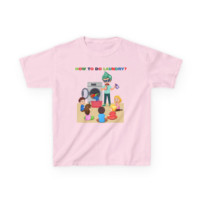 Kids Heavy Cotton™ Tee - super kiddo teaching laundry - [[{"value":"Wonderwear Kid"}]]