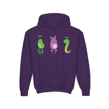 Youth Heavy Blend Hooded Sweatshirt -  Baby monsters Printify