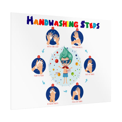 Rolled Posters - Super kiddo how to wash hand properly - [[{"value":"Wonderwear Kid"}]]