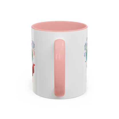 Accent Coffee Mug - Super kiddo holding globe - [[{"value":"Wonderwear Kid"}]]