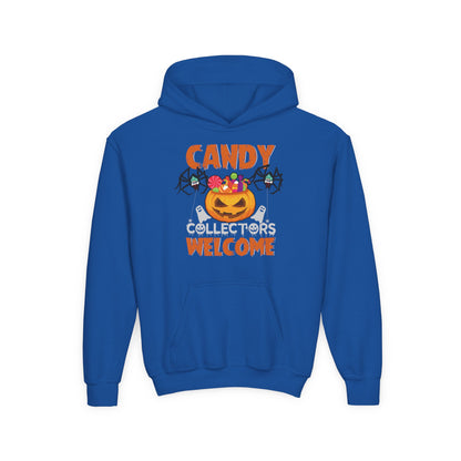 Youth Heavy Blend Hooded Sweatshirt - Candy collectors by super kiddo Printify