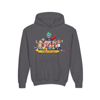Youth Heavy Blend Hooded Sweatshirt - Happy new year with friends - [[{"value":"Wonderwear Kid"}]]