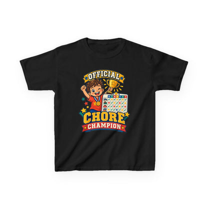 Kids Heavy Cotton™ Tee - Official Chore Champion Badge
