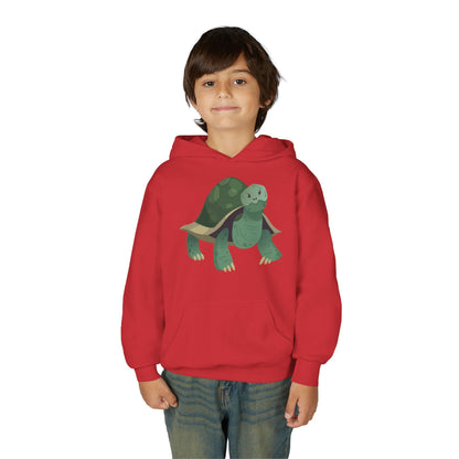 Youth hoodie with adorable turtle design Printify