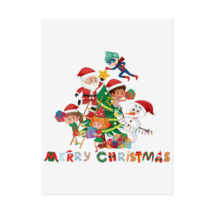 Rolled Posters - Super kiddo making christmas tree with text - [[{"value":"Wonderwear Kid"}]]