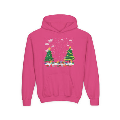 Youth Heavy Blend Hooded Sweatshirt - Christmas and snowing - [[{"value":"Wonderwear Kid"}]]