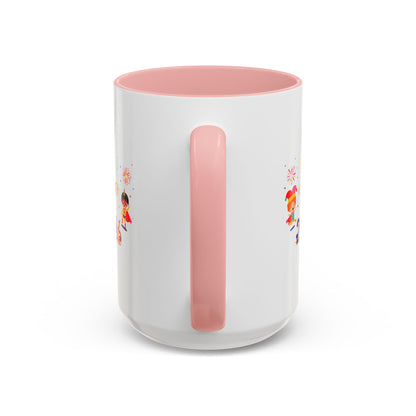 Accent Coffee Mug - Super kiddo and other hero - [[{"value":"Wonderwear Kid"}]]