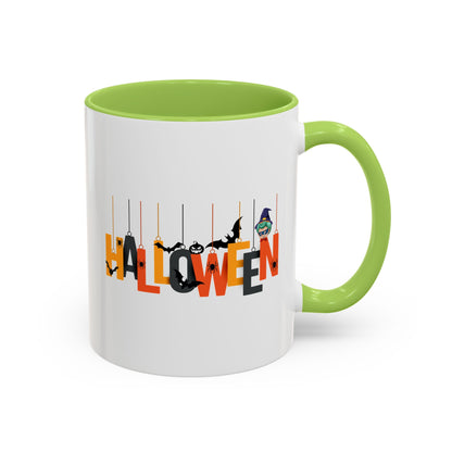 Accent Coffee Mug - Holloween hanging letters Printify