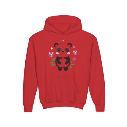 Youth Heavy Blend Hooded Sweatshirt - Charming panda Printify