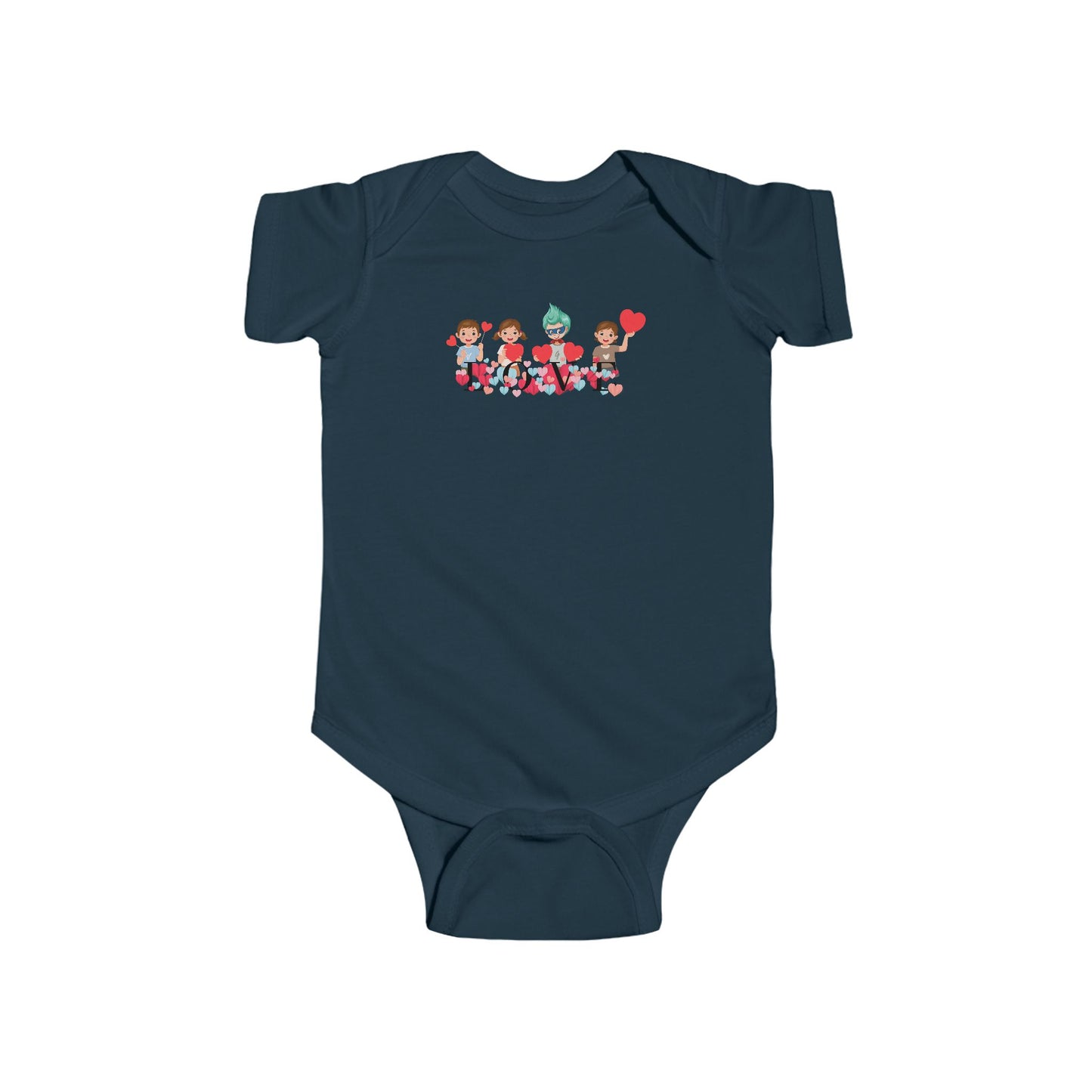 Infant Fine Jersey Bodysuit - Valentines -  Super kiddo love - [[{"value":"Wonderwear Kid"}]]