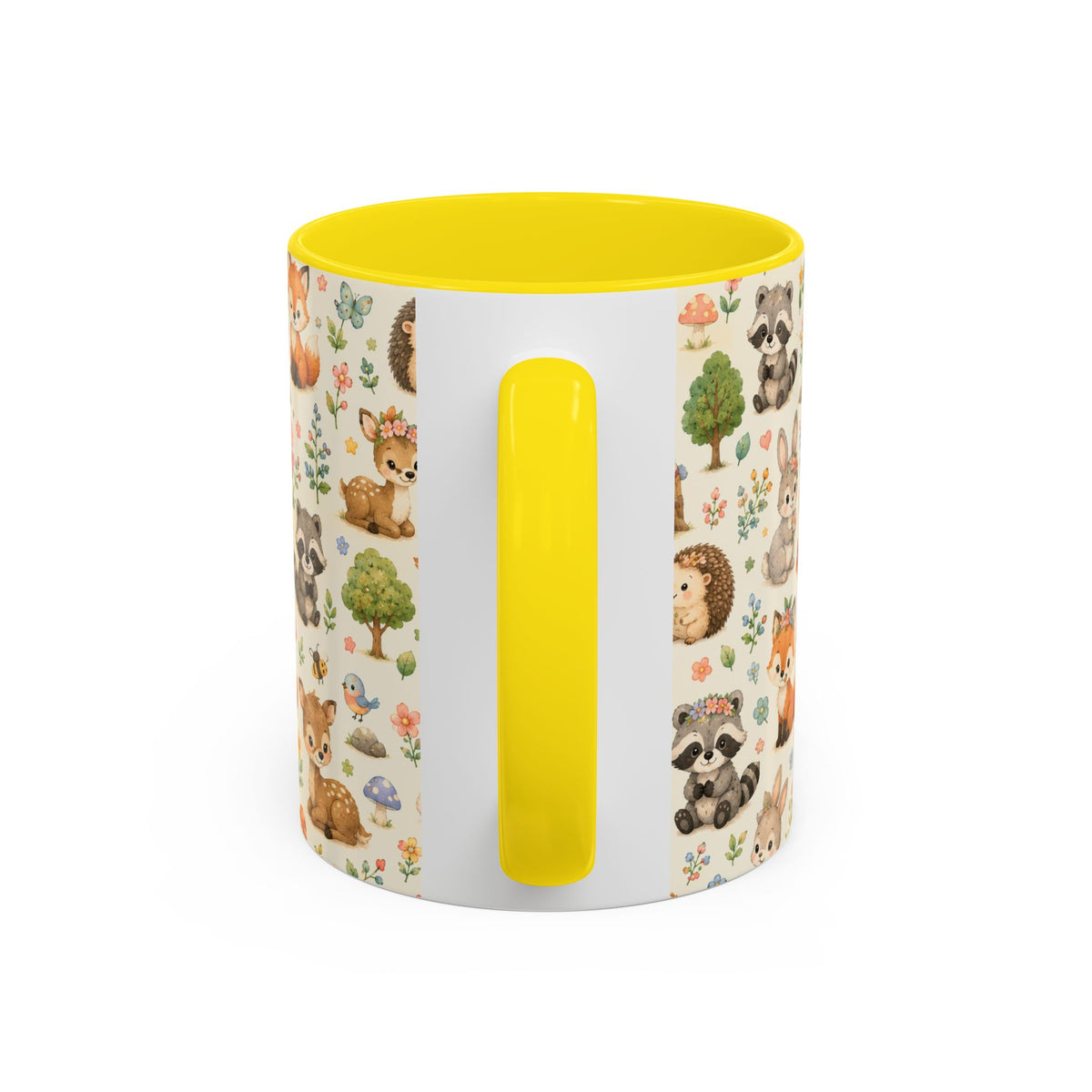 Accent Coffee Mug  (11/15 oz) - Whimsical Woodland Friends