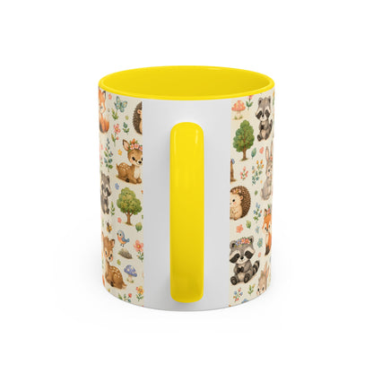 Accent Coffee Mug  (11/15 oz) - Whimsical Woodland Friends