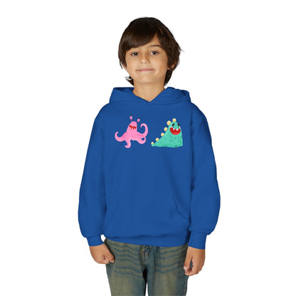 Youth Heavy Blend Hooded Sweatshirt - Joyful monster Printify