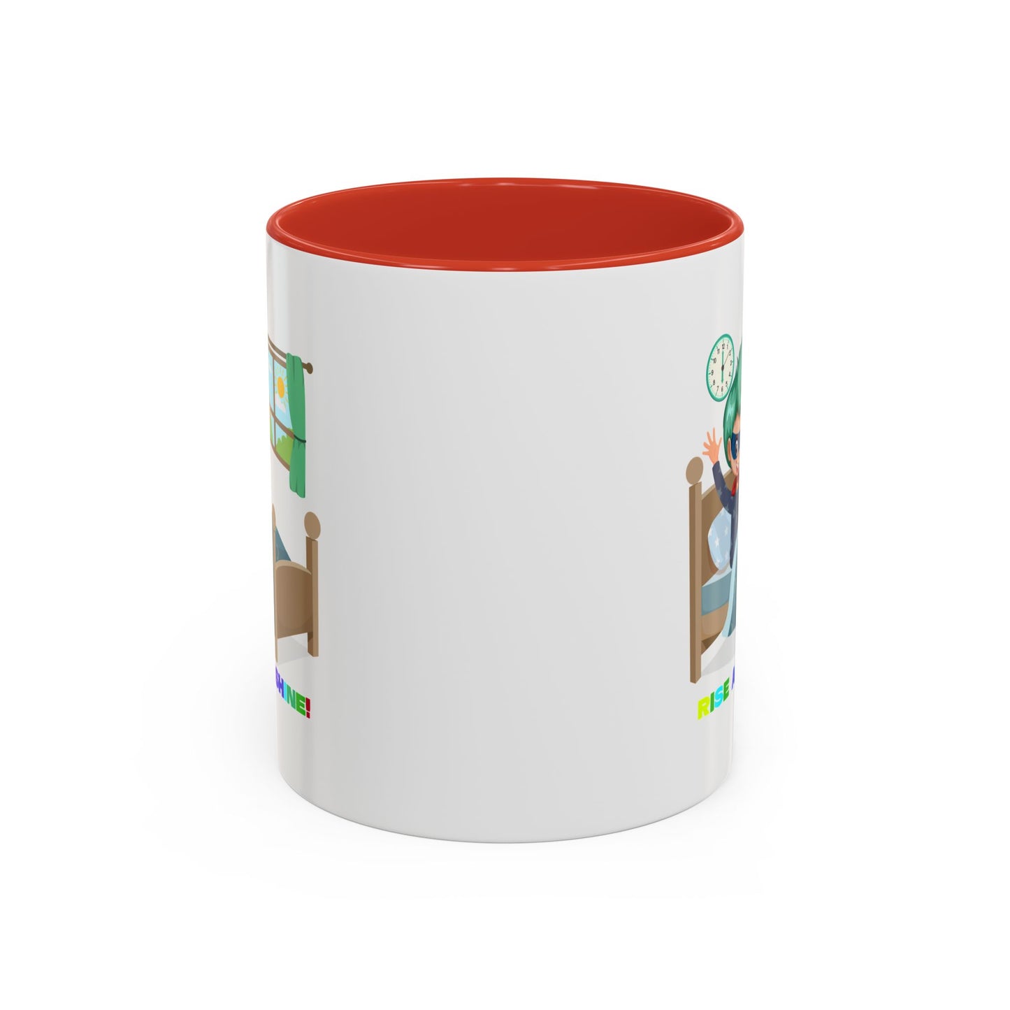 Accent Coffee Mug - Super kiddo teaches us to wake up early