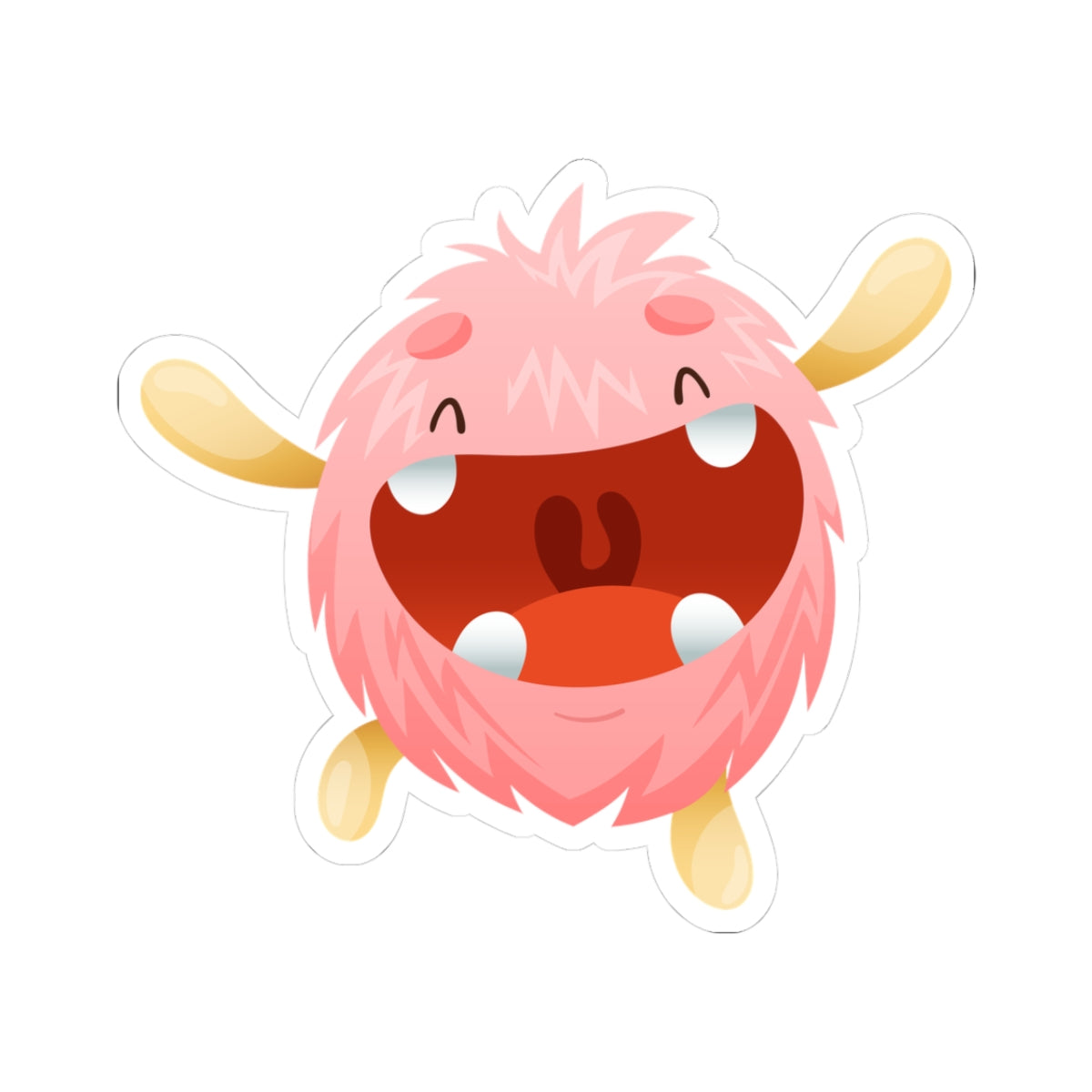 Kiss-Cut Vinyl Decals - Baby pink monster