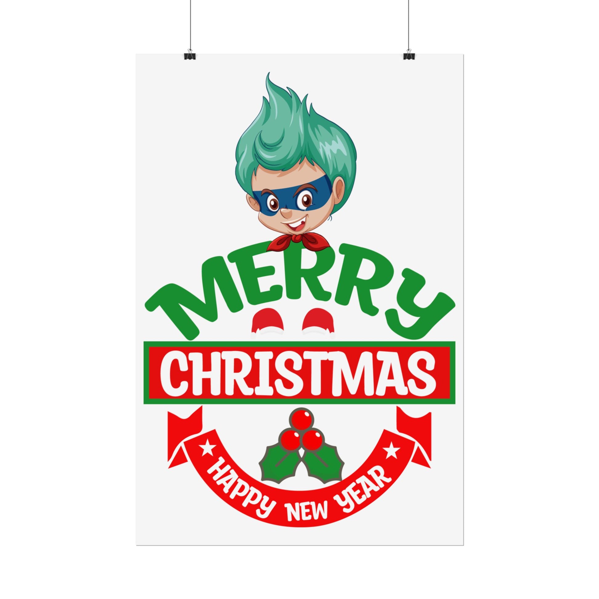 Rolled Posters - Merry chridtmas from super kiddo - [[{"value":"Wonderwear Kid"}]]