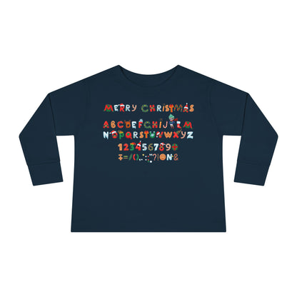 Toddler Long Sleeve Tee - Christmas alphabet - [[{"value":"Wonderwear Kid"}]]