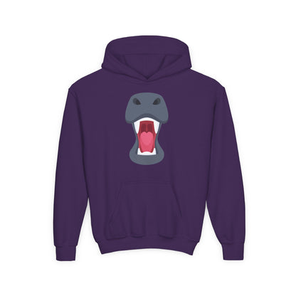 Youth Heavy Blend Hooded Sweatshirt -  Rhinos face Printify