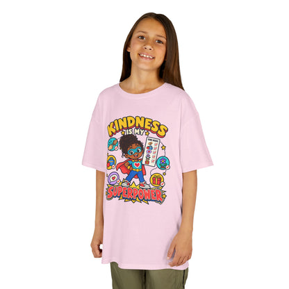 Kids Heavy Cotton™ Tee - Kindness Is My Superpower