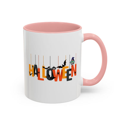 Accent Coffee Mug - Holloween hanging letters Printify