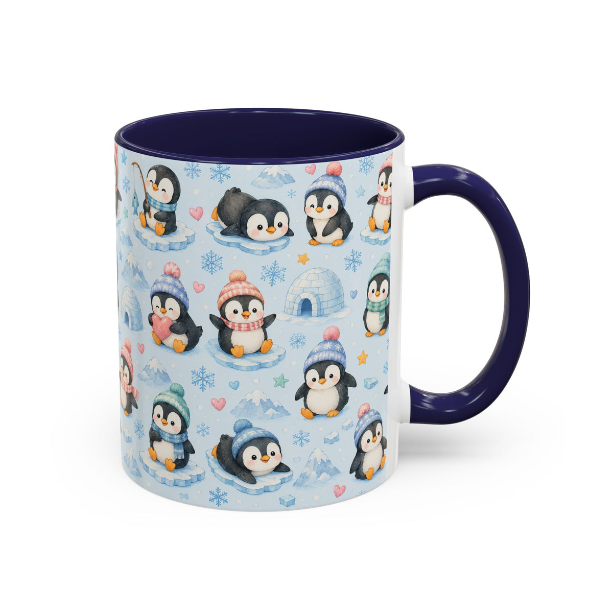 Accent Coffee Mug  (11/15 oz) - Penguin Winter Wonderland