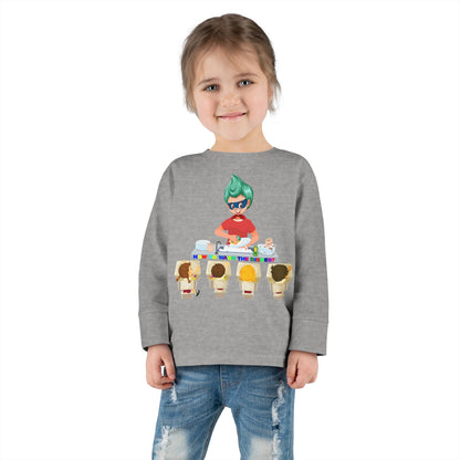 Toddler Long Sleeve Tee - Little kiddo teaching to wash dishes - [[{"value":"Wonderwear Kid"}]]