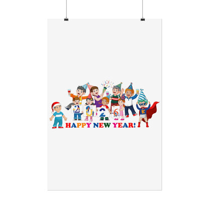 Rolled Posters - Happy new year from super kiddo - [[{"value":"Wonderwear Kid"}]]