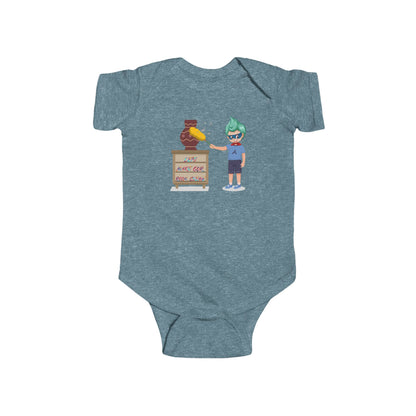 Infant Bodysuit - Super kiddo cleaning a vase - [[{"value":"Wonderwear Kid"}]]