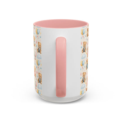 Accent Coffee Mug  (11/15 oz) - Pastel Teddy Bear Nursery