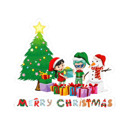 Kiss-Cut Stickers - Super kiddo preparing gifts - [[{"value":"Wonderwear Kid"}]]