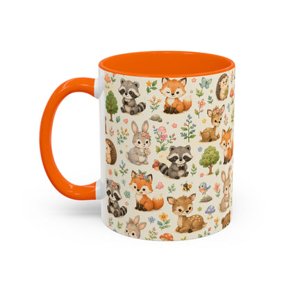 Accent Coffee Mug  (11/15 oz) - Whimsical Woodland Friends