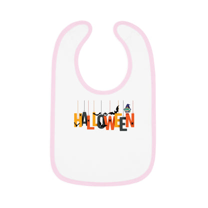 Baby Bib - Holloween hanging letters Printify