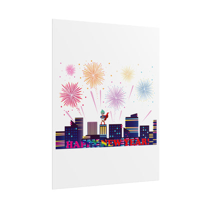 Rolled Posters - Super kiddo with fireworks with text - [[{"value":"Wonderwear Kid"}]]