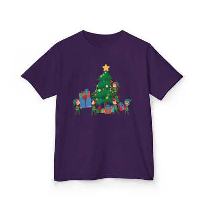 Kids Heavy Cotton™ Tee - Super kiddo putting gifts on christmas tree - [[{"value":"Wonderwear Kid"}]]