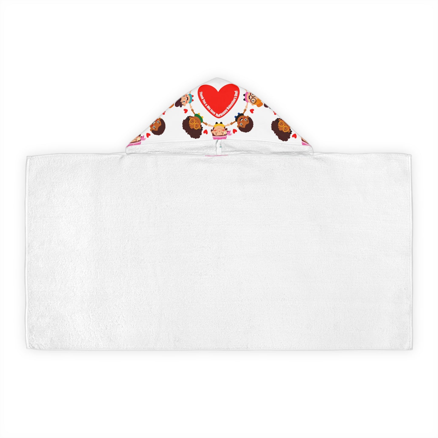 Kids' cute hooded towel- Cute heart designs for valentines - [[{"value":"Wonderwear Kid"}]]