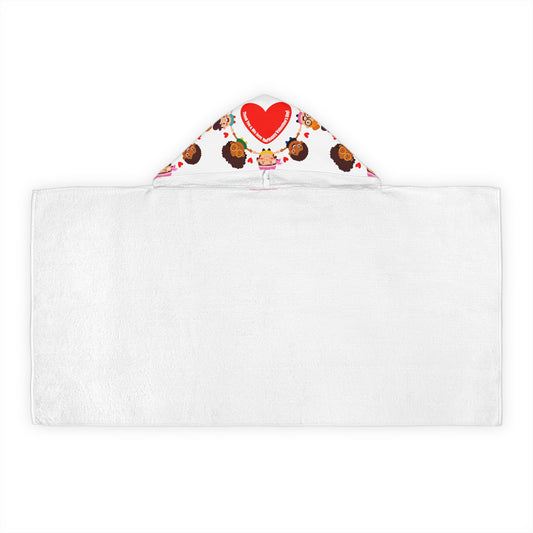Kids' cute hooded towel- Cute heart designs for valentines - [[{"value":"Wonderwear Kid"}]]