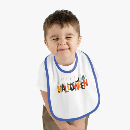 Baby Bib - Holloween hanging letters Printify