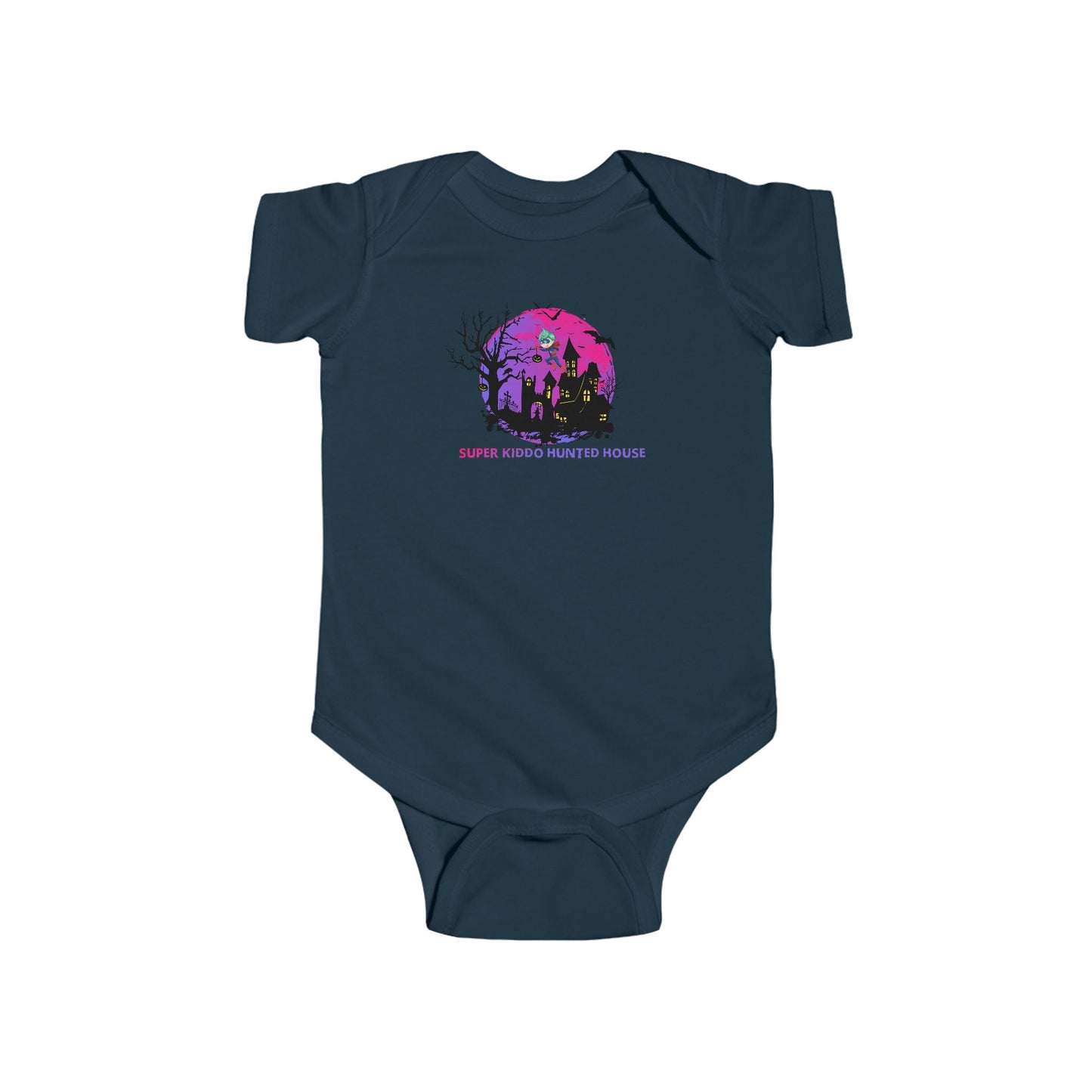 Infant Bodysuit - Super kiddo flying on hunted house - [[{"value":"Wonderwear Kid"}]]