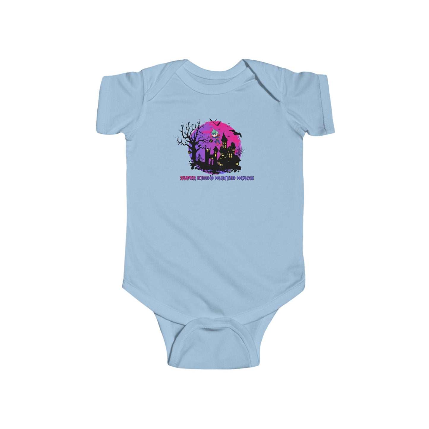 Infant Bodysuit - Super kiddo flying on hunted house - [[{"value":"Wonderwear Kid"}]]