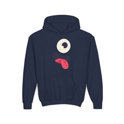 Youth Heavy Blend Hooded Sweatshirt - Monsters Eyes and tongue Printify