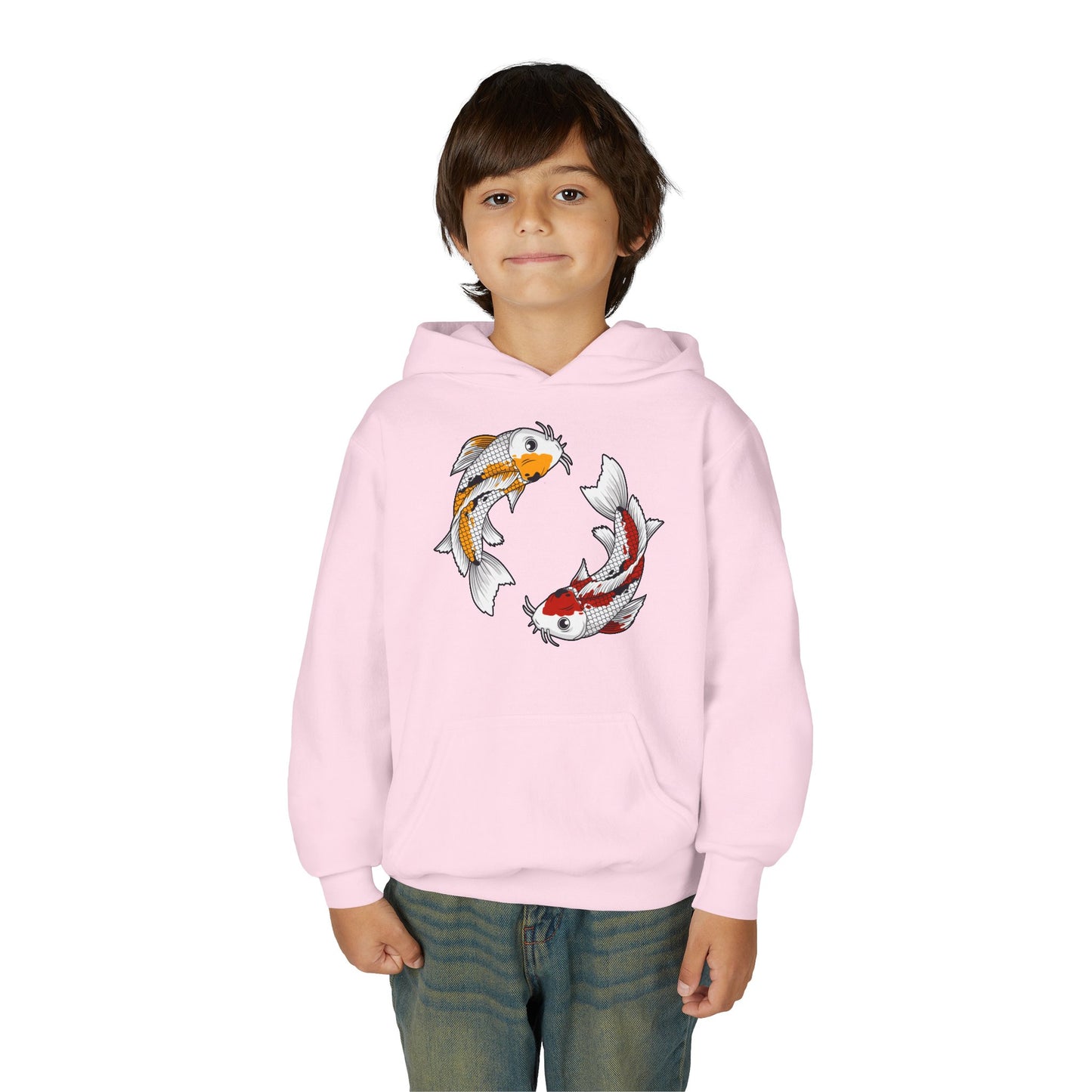 Youth Heavy Blend Hooded Sweatshirt - Koi fish