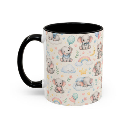 Accent Coffee Mug  (11/15 oz) - Baby Elephant Nursery