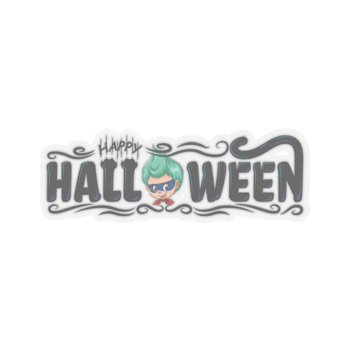 Kiss-Cut Stickers - Happy halloween by super kiddo Printify