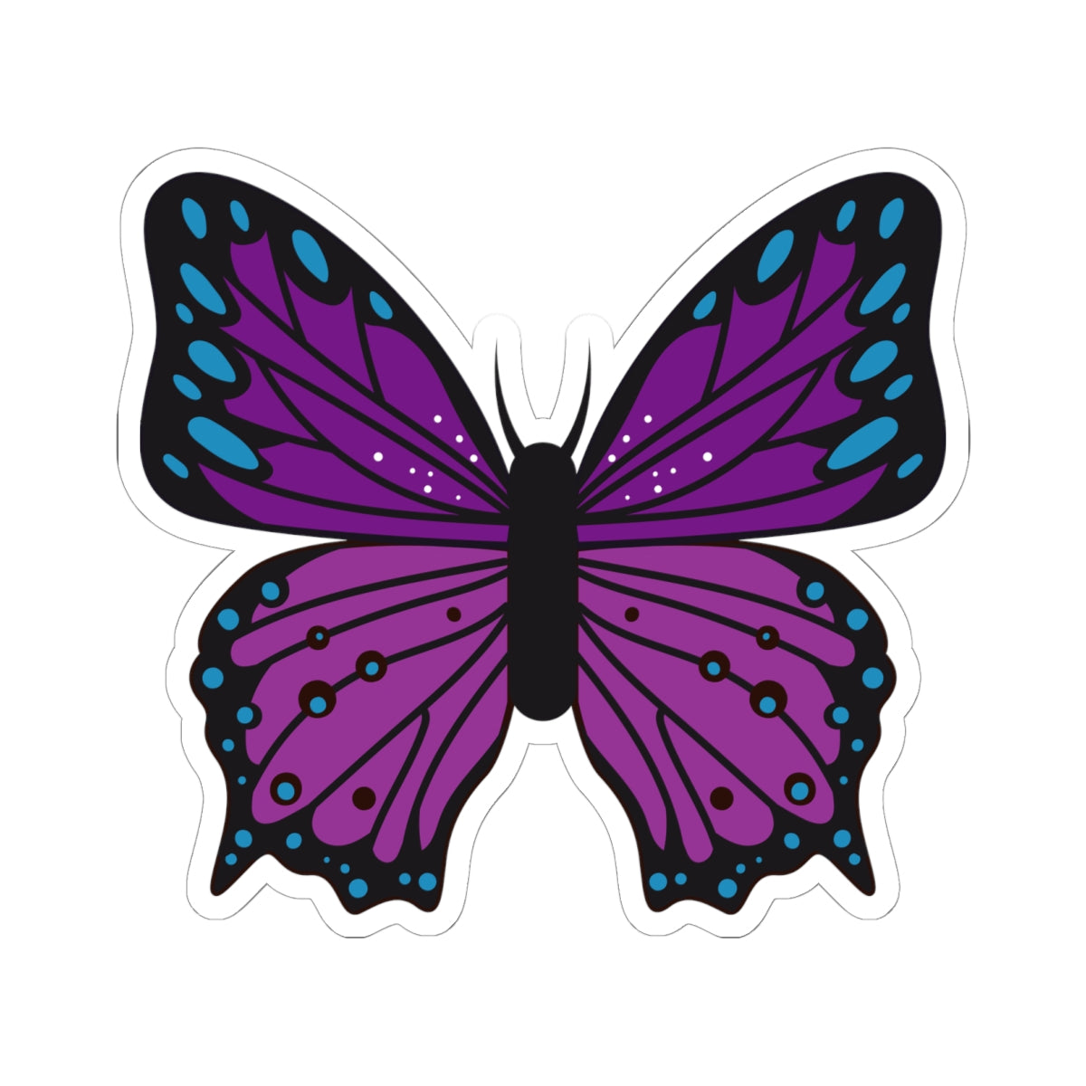 Kiss-Cut Stickers- Blue and purple butterfly