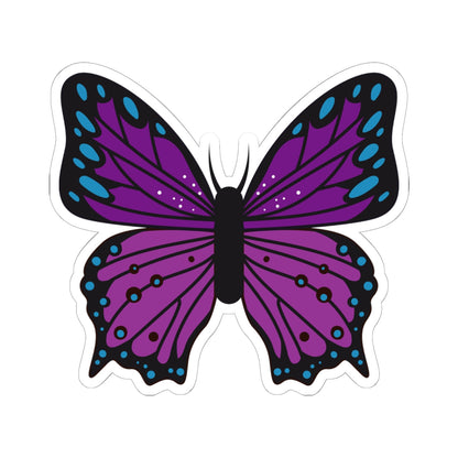 Kiss-Cut Stickers- Blue and Purple Butterfly Printify